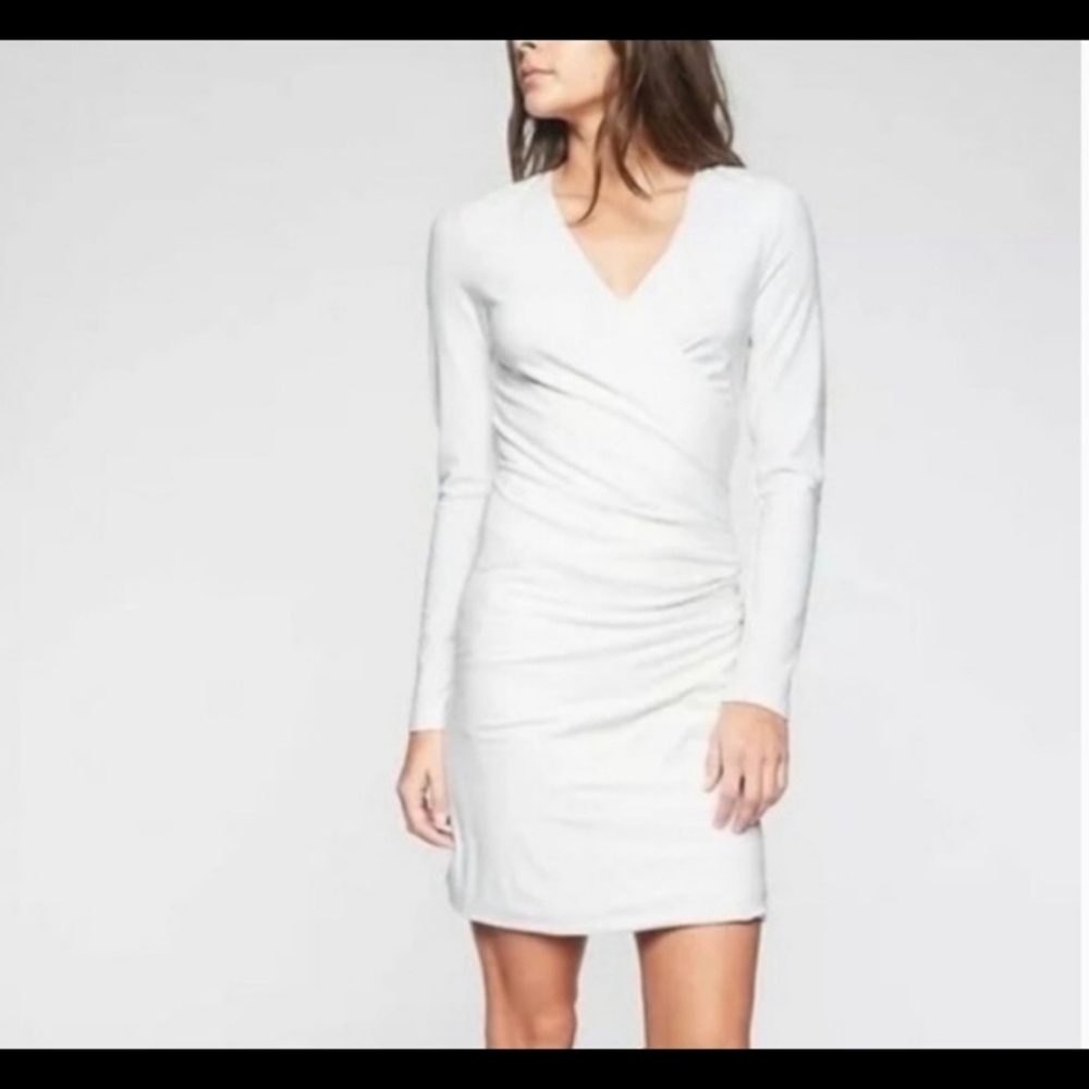Athleta NWT Wilder Long Sleeve Dress - White,  XXS